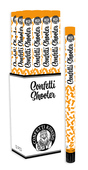 Hoofdbeeld Confetti Shooter Oranje 80 cm